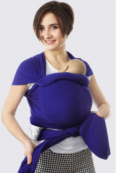 Трикотажный слинг-шарф, сине-фиолетовый