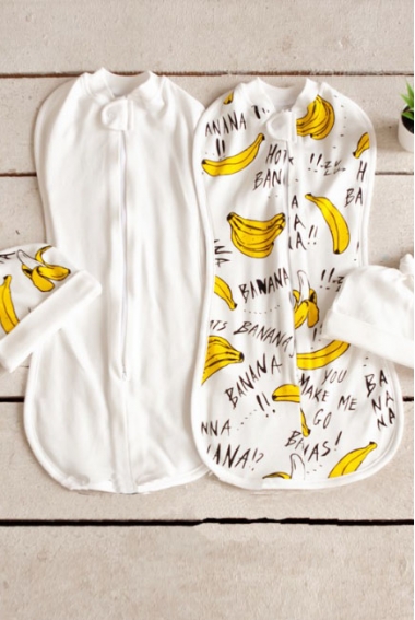 Комплект пеленок-коконов для новорожденных, Bananas