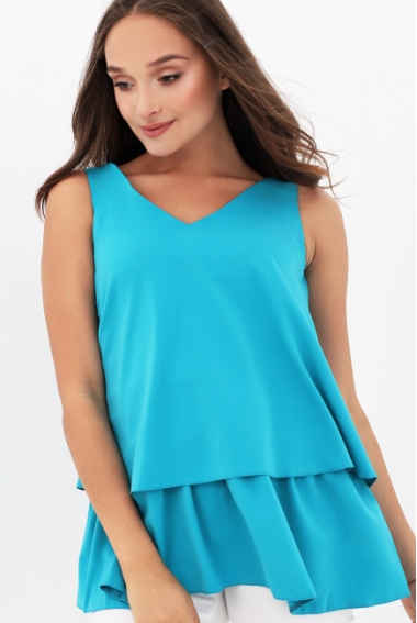 Топ для беременных и кормящих, цвет бирюзовый СКИДКА