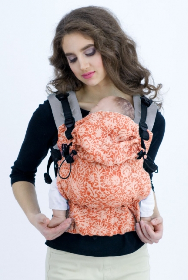 Эрго-рюкзак для новорожденных Diva Milano Veneziano Arancio Simple One! со льном