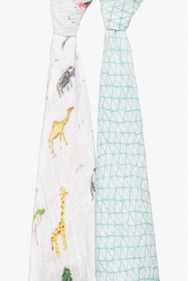 Муслиновые пеленки для новорожденных Aden Anais большие, набор 2, Around The World