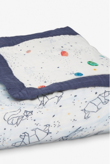 Бамбуковое одеяло Aden Anais, White Label Stargaze - Planet Star Blue