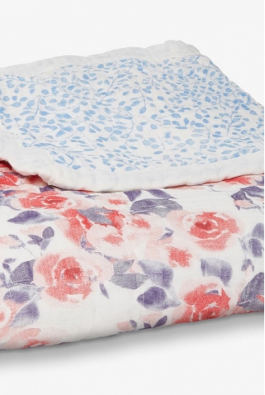 Одеяло бамбуковое Aden&Anais, White Label Watercolor Garden-Roses