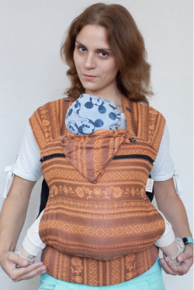 Эрго-рюкзак Карауш шарфовый с бамбуком растущий 4x4, Gerbera