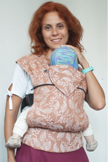 Эрго рюкзак шарфовый Карауш растущий 4x4, Leaves Autumn