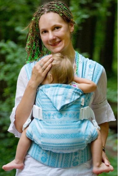 Эрго рюкзак шарфовый Karaush с бамбуком, Adel Sky