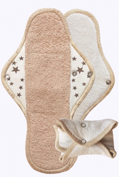 Ночная многоразовая женская прокладка, миндаль