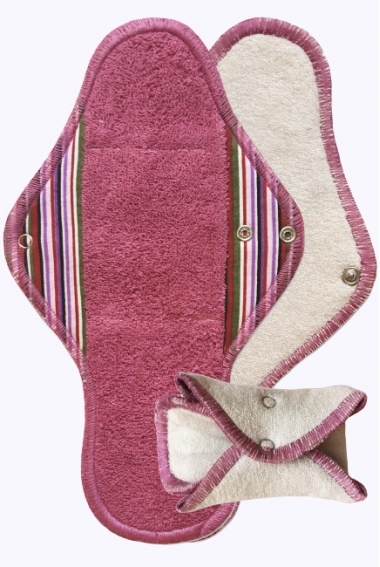 Ночная многоразовая гигиеническая прокладка, полоска бордо