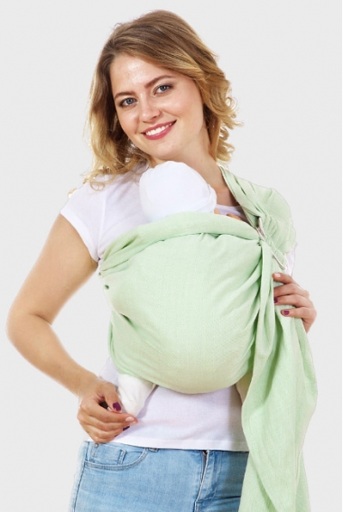 Слинг с кольцами Mums Era "Нидл", фисташковый
