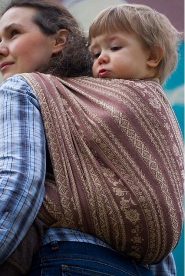 Слинг-шарф с шелком и шерстью Карауш, Adel Toffee