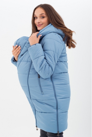 Слингокуртка зимняя (трансформер) 3в1, цвет голубой