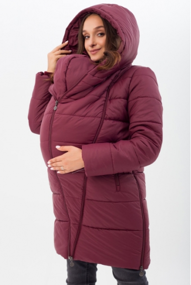 Слингокуртка зимняя 3 в 1, цвет бордовый