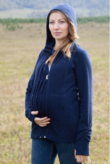 Слингокуртка флисовая Эркелей 3в1, темно-синий