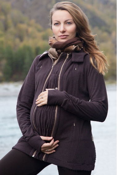 Слингокуртка флисовая Эркелей 3в1,шоколадная