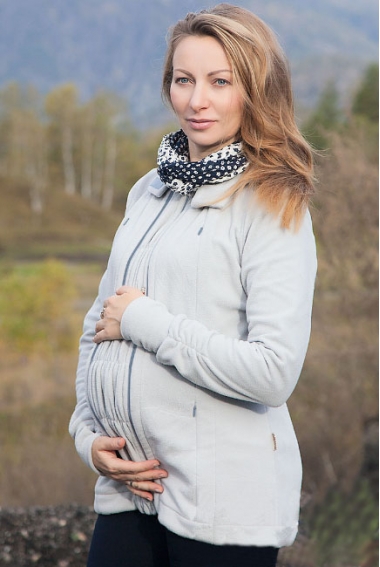 Слингокуртка флисовая Эркелей 3в1,жемчужная