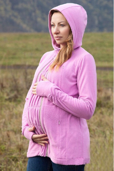 Слингокуртка флисовая Эркелей 3в1, розовый вереск