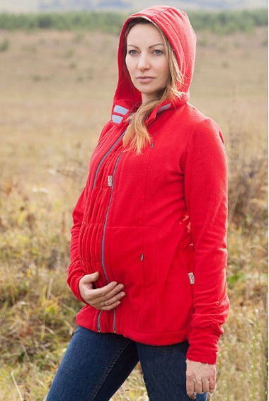 Слингокуртка флисовая Эркелей 3в1, красный
