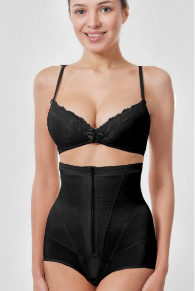 Бандаж трусы послеродовой утягивающий (корсет), черный