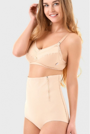 Бандаж трусы послеродовой утягивающий с косточками, бежевый Бандаж трусы послеродовой утягивающий с косточками, бежевый