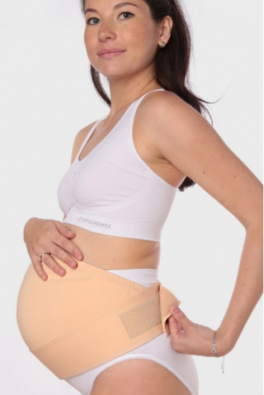 Бандаж для беременных дородовой мягкий "Животик", бежевый
