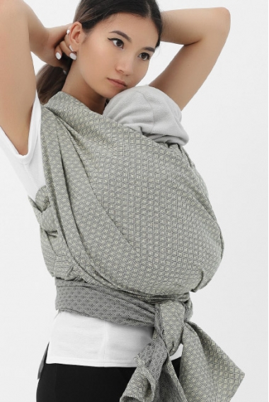 Слинг-шарф алмазного плетения YM, грэй (серый)