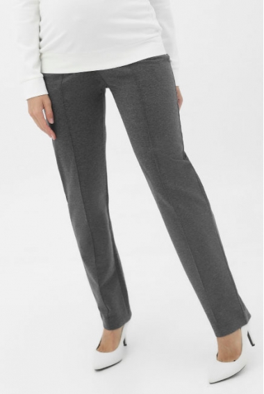 Брюки для беременных с вставкой на живот, серый