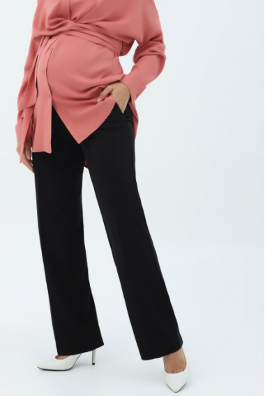 Брюки для беременных и родивших классические, черные