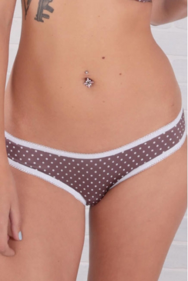 Трусы для беременных и после родов универсальные (низкие), горох/шоколад
