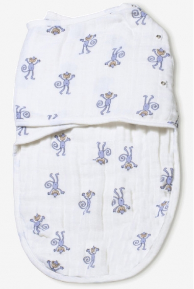 Пеленка кокон для новорожденных муслиновая на кнопках Aden&Anais, Jungle jam monkey
