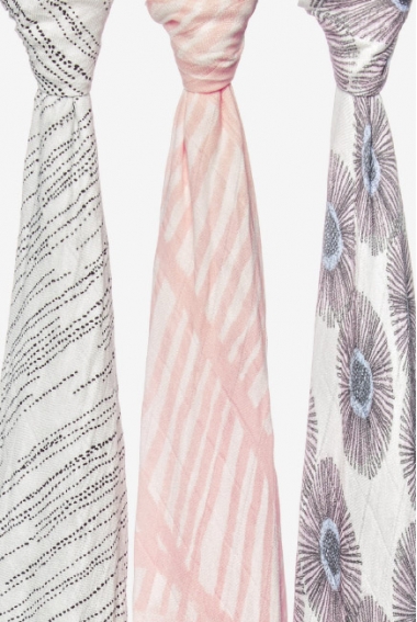 Пеленки бамбуковые для новорожденных Aden&Anais большие, набор 3, Island getaway