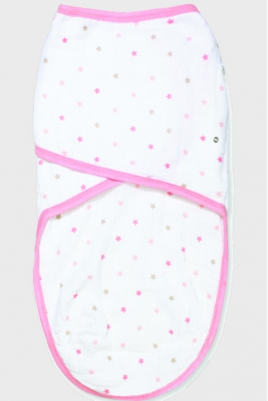 Пеленка кокон для новорожденных муслиновая на кнопках Aden&Anais, Oh girls stars