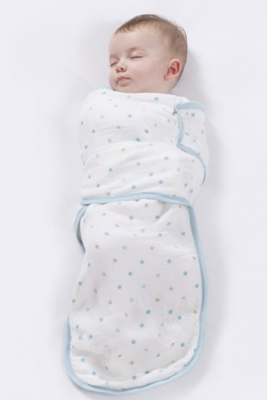 Пеленка кокон для новорожденных муслиновая на кнопках Aden&Anais, Oh boy stars