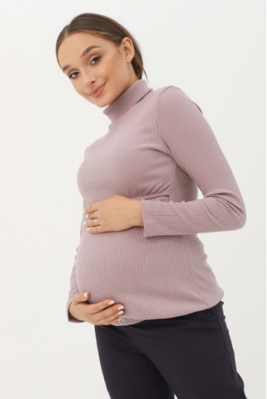 Водолазка для беременных и кормящих, пыльная роза