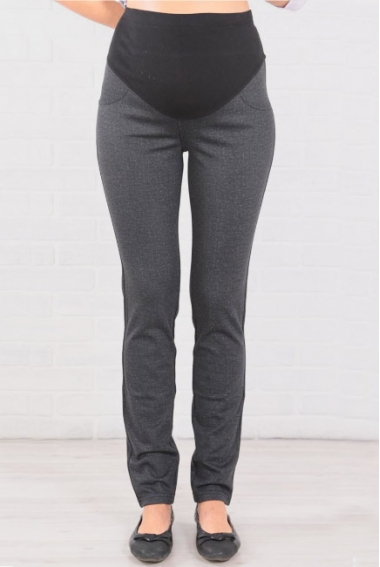 Брюки для беременных джерси с начесом, черные