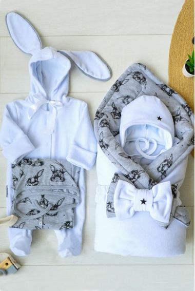 Комплект на выписку зимний, Rabbit(6 предметов)