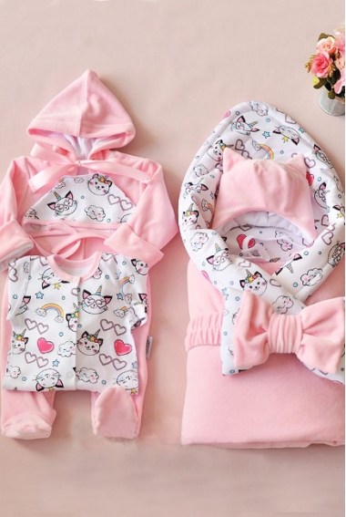 Комплект на выписку демисезонный, Caticorn (6 предметов)