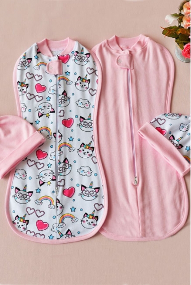 Комплект пеленок-коконов для новорожденных, Caticorn