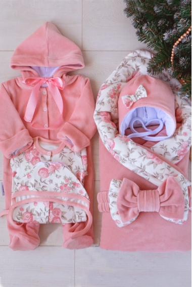 Комплект на выписку зимний, Vintage Poudre (6 предметов)