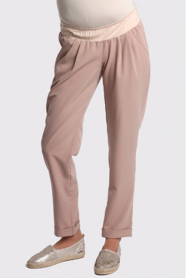 Брюки для беременных и родивших "морковки", пудра