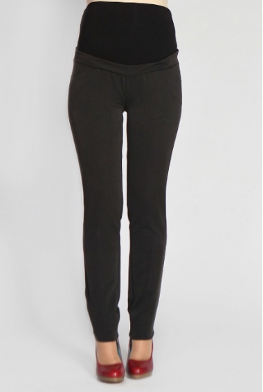 Брюки для беременных габардин с начесом, черные