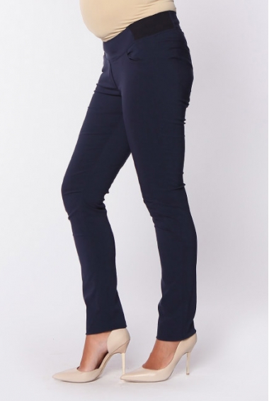 Брюки для беременных и родивших стрейч, темно-синие