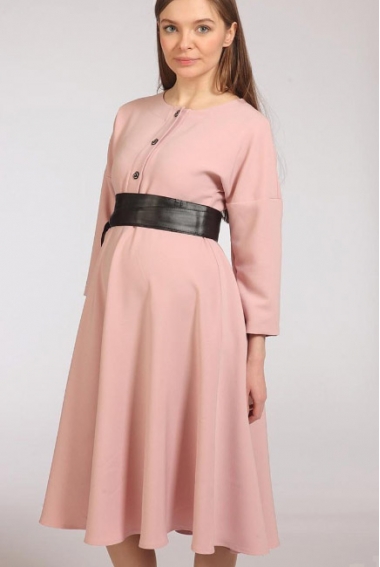 Платье для беременных расклешенное Эмми, пудровый