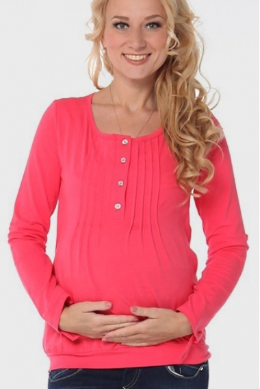 Топ для кормящих и беременных с защипами, коралл