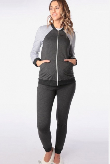 Костюм для беременных спортивный, темно-серый