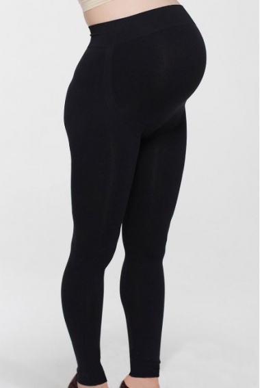 Леггинсы для беременных на живот с хлопком, черные