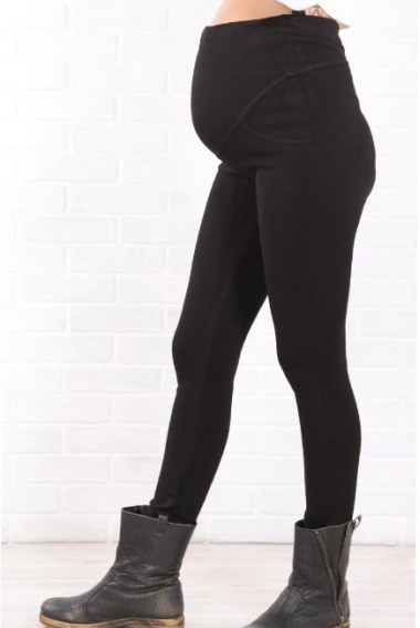 Леггинсы для беременных утепленные (на меху), черные