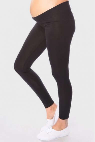 Леггинсы для беременных и родивших с низкой талией, черные