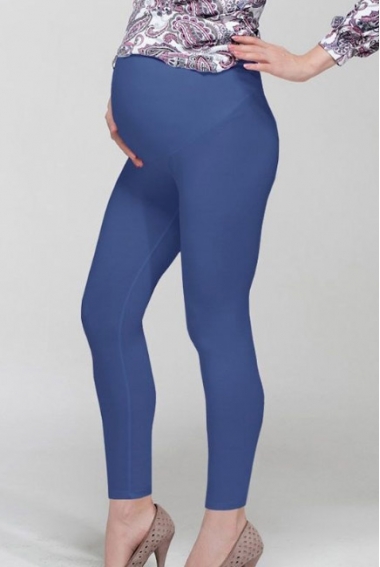 Леггинсы для беременных на живот, синие