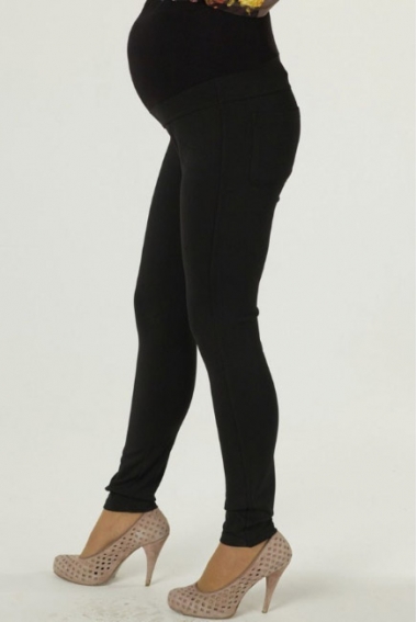 Брюки для беременных и родивших стрейч, черные