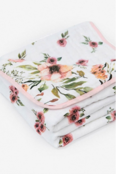 Муслиновое одеяло Adam Stork, Watercolor Flowers Муслиновое одеяло Adam Stork, Watercolor Flowers